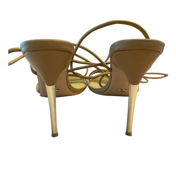 Tony Bianco Mavis Heels Sandal Leather Strappy Pointed Toe Caramel Venice Size 8 - Picture 10 of 15
